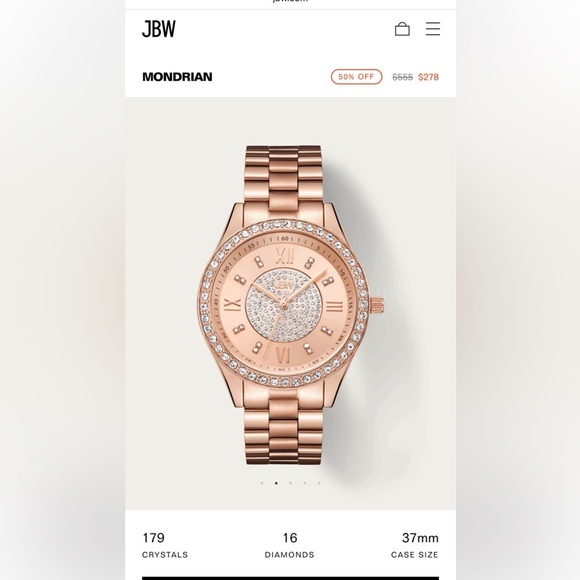 JBW Rose Gold Mondrian Women’s Watch